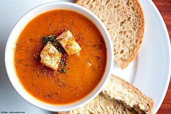 Tomatensuppe mit Croutons