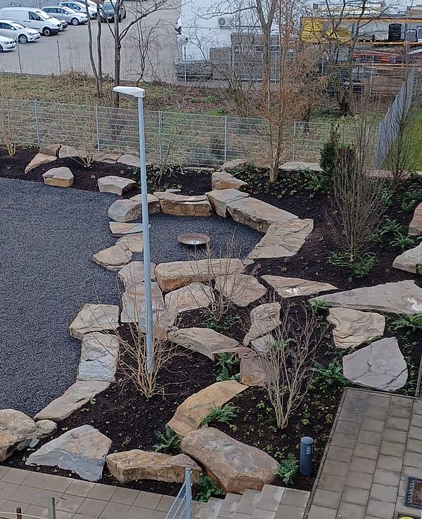 Auch der Sitzbereich ist fertig