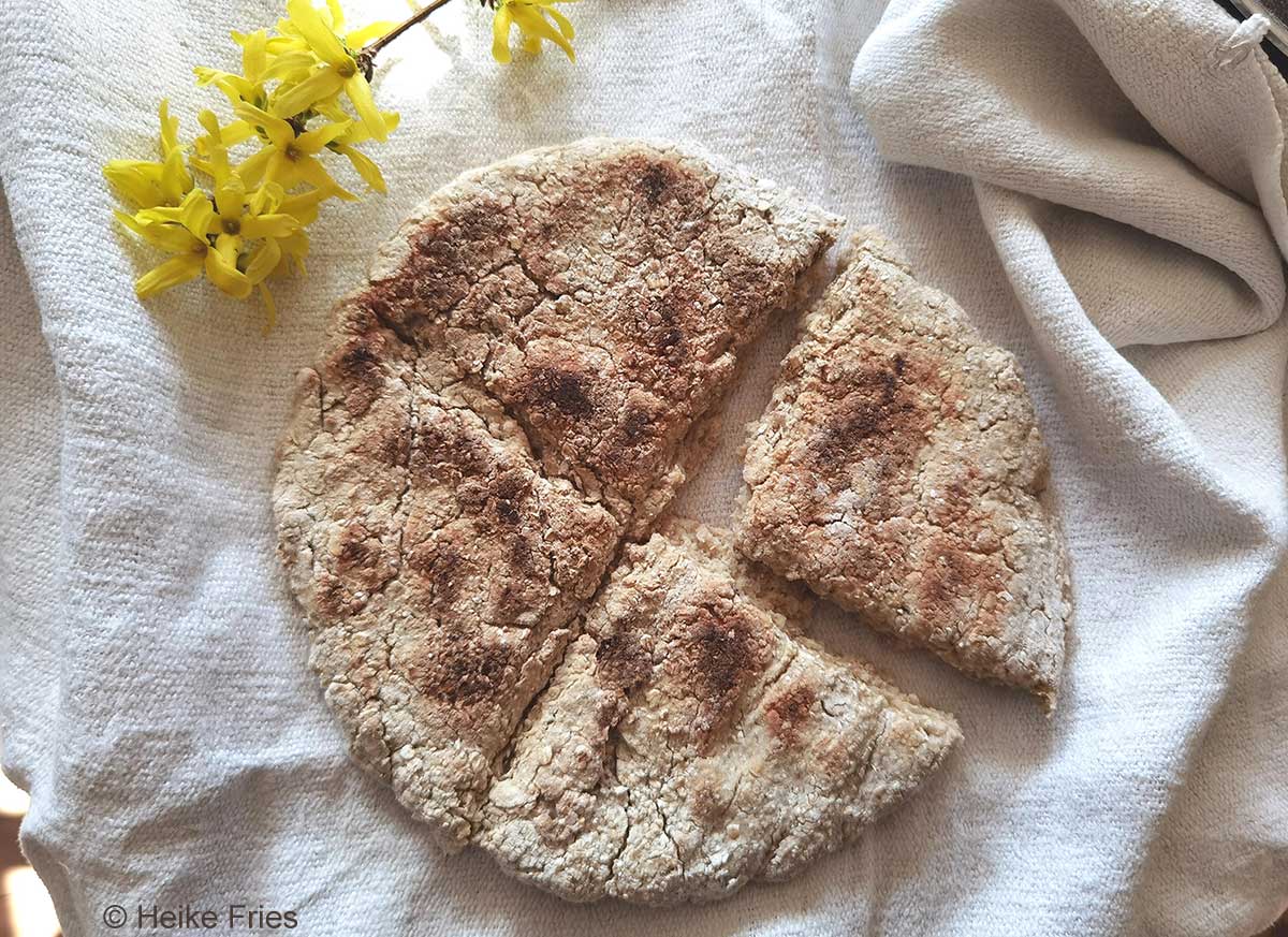 Frisch gebackenes Bannock